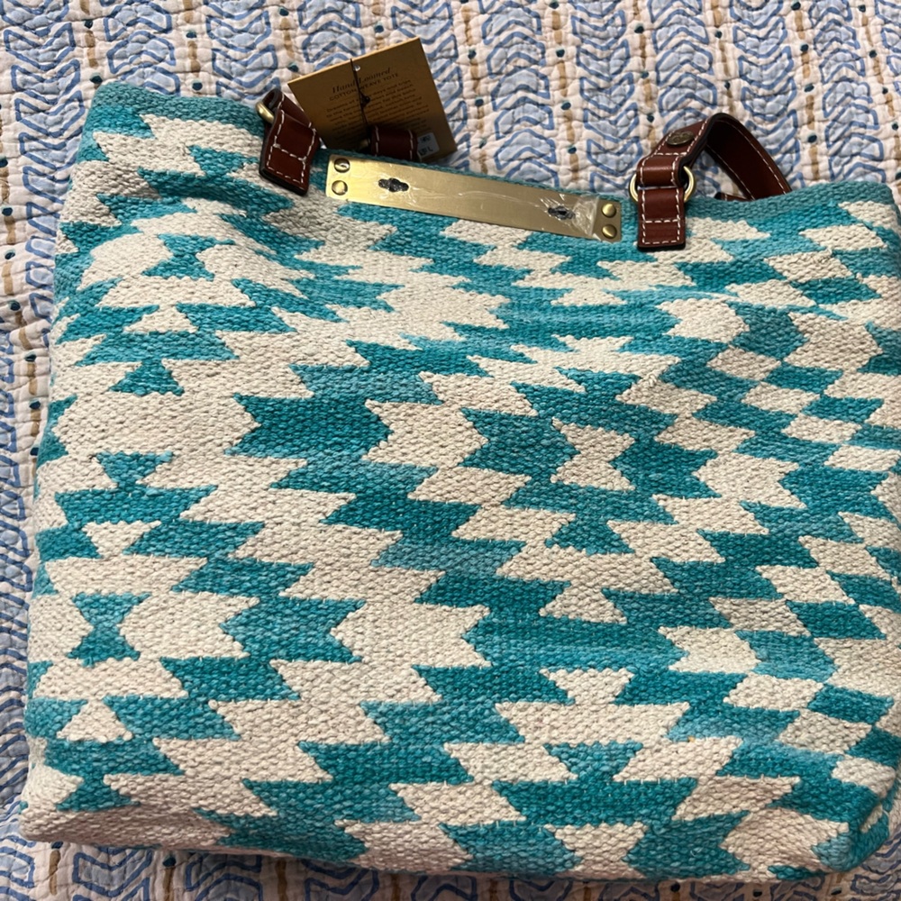 Patricia Nash woven turquoise purse NWT
